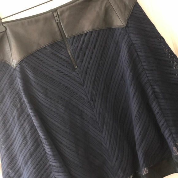 Rag & Bone Black And Navy Mini Skirt Size 2 - Picture 10 of 16